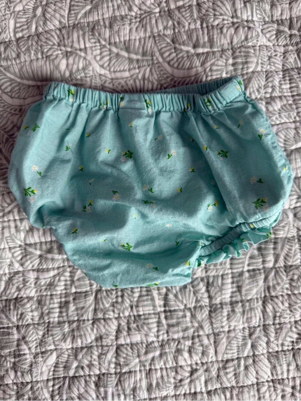Turquoise Eyelet Baby Matching Set • Cute Ruffled Sleeves